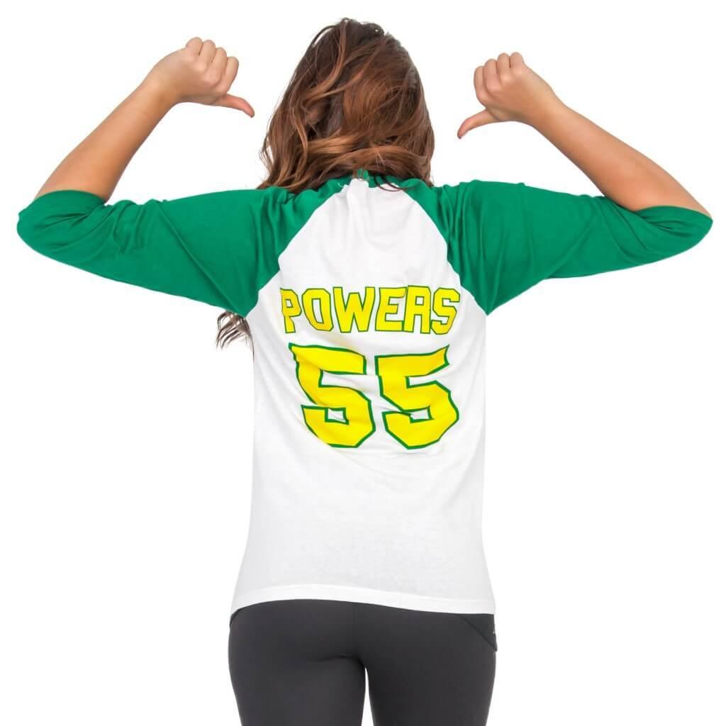 Powers 55 Raglan Baseball Adult T Shirt