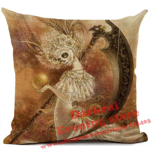 Day Of The Dead Halloween Cushion Cover