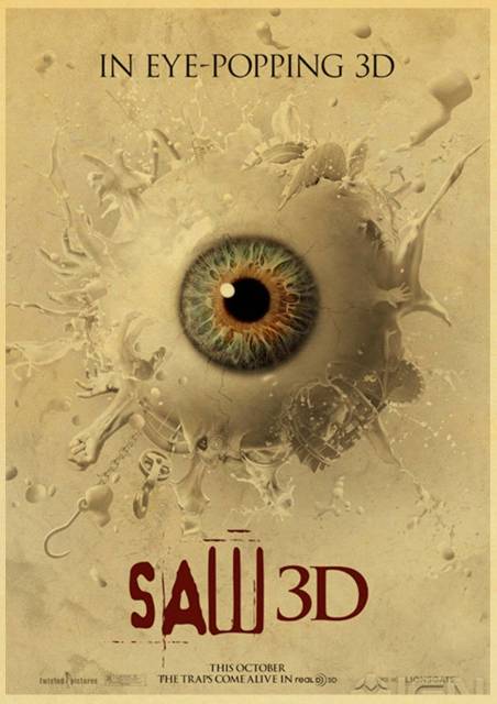 Vintage Saw Classic Horror Movie Poster