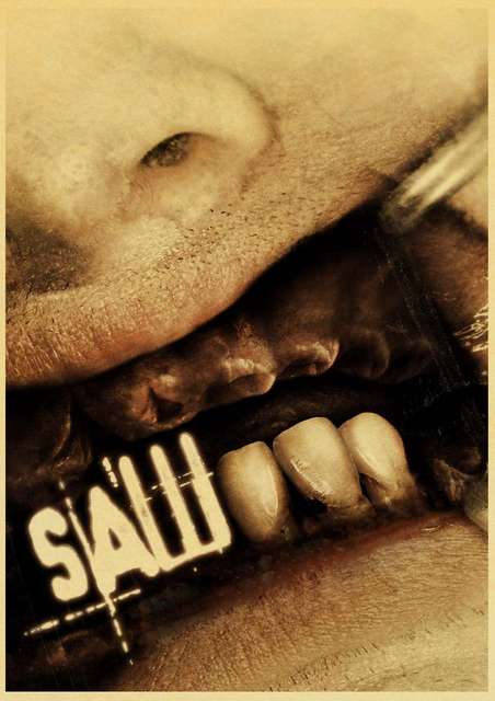 Vintage Saw Classic Horror Movie Poster