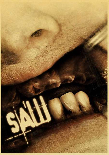 Vintage Saw Classic Horror Movie Poster