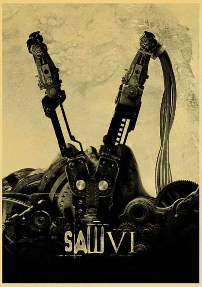 Vintage Saw Classic Horror Movie Poster