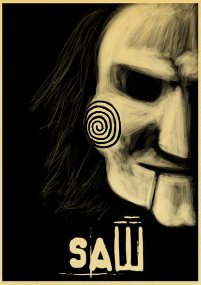 Vintage Saw Classic Horror Movie Poster
