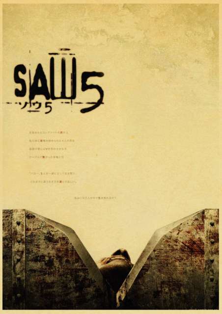 Vintage Saw Classic Horror Movie Poster