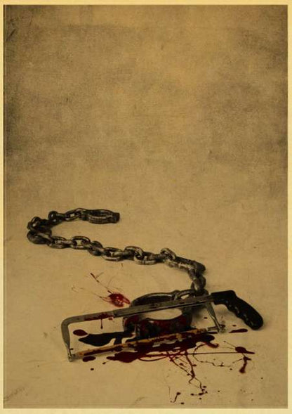 Vintage Saw Classic Horror Movie Poster