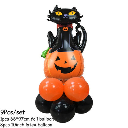 Halloween Pumpkin Ghost Spider Balloons