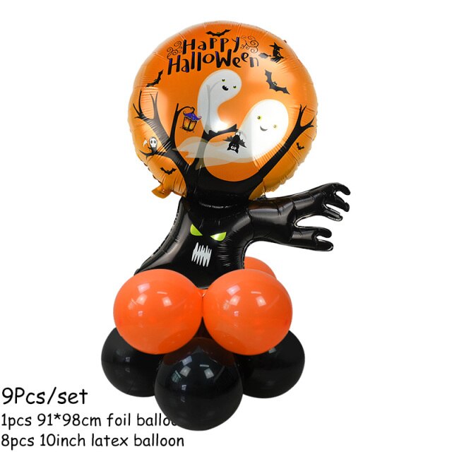 Halloween Pumpkin Ghost Spider Balloons