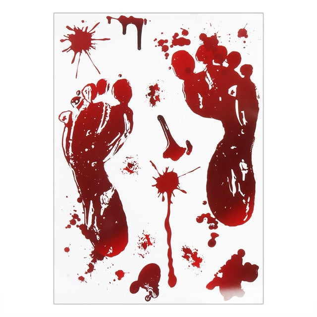 Bloody Handprint Halloween Stickers