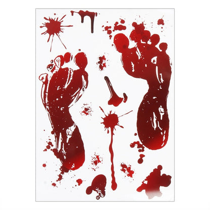 Bloody Handprint Halloween Stickers