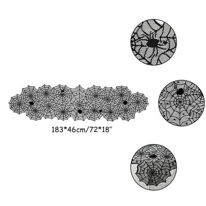 Halloween Lace Spider Web Skeleton For Decor