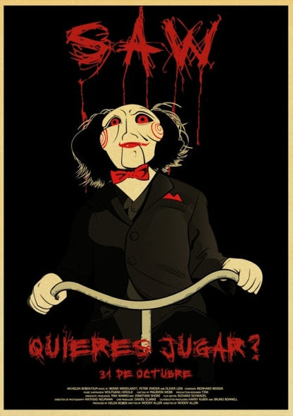 Saw Classic Horror Film Posters