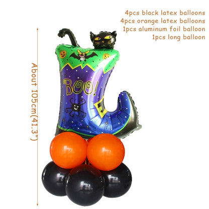 Halloween Pumpkin Ghost Witch Bat Foil Balloons