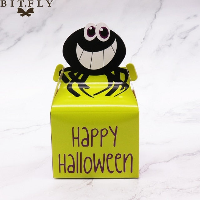 Paper Ghost Pumpkin Spider Cat Candy Box