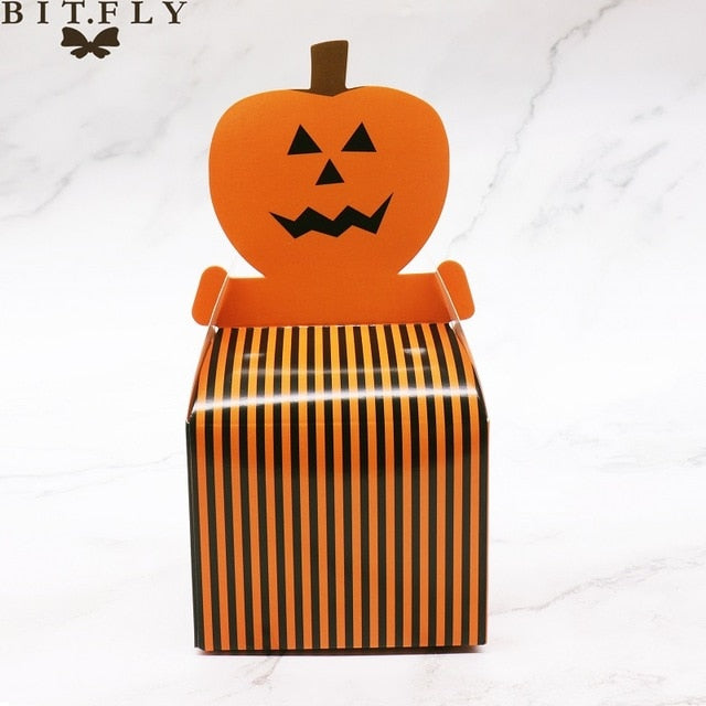 Paper Ghost Pumpkin Spider Cat Candy Box