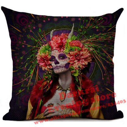 Mexican Horror Halloween Cushion Cover