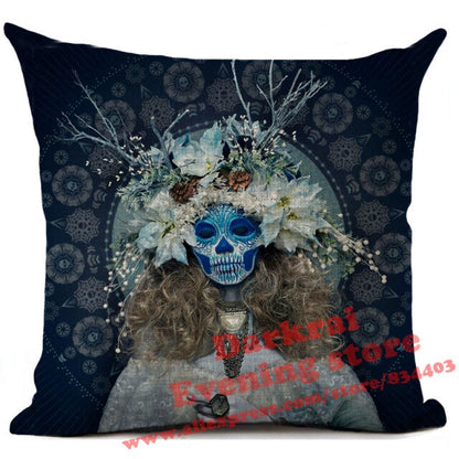 Mexican Horror Halloween Cushion Cover