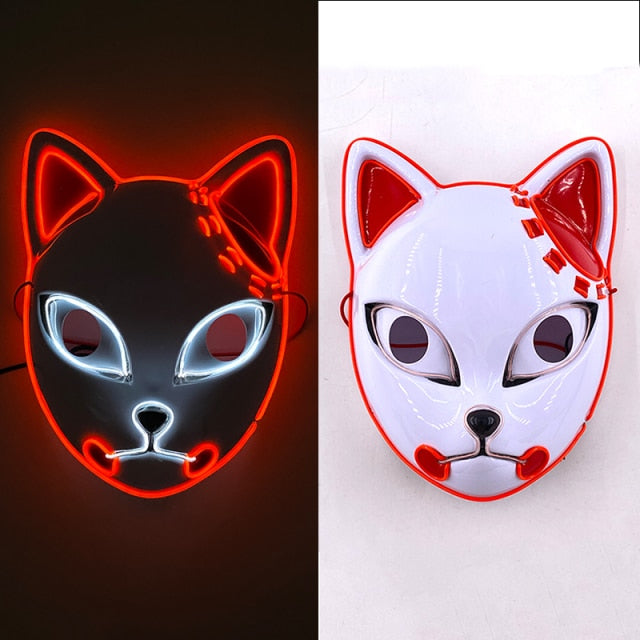 Glowing Neon EL Party Mask Halloween LED Mask