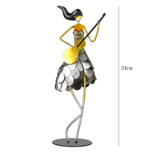 Metal Female Statue For Table Decoration