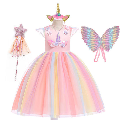 Cute Unicorn Dress With Wings
