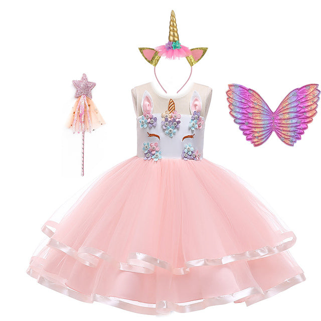 Cute Unicorn Dress With Wings