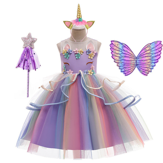 Cute Unicorn Dress With Wings