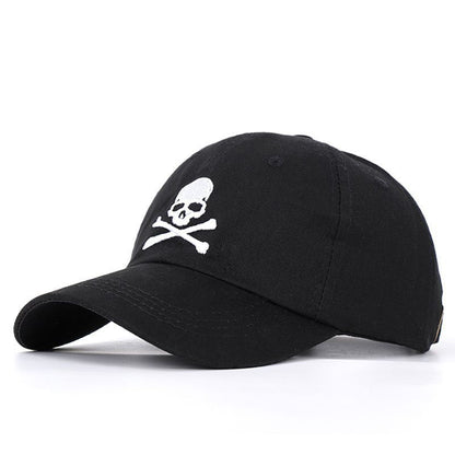 Skull Embroidery Sun Shade Baseball Cap