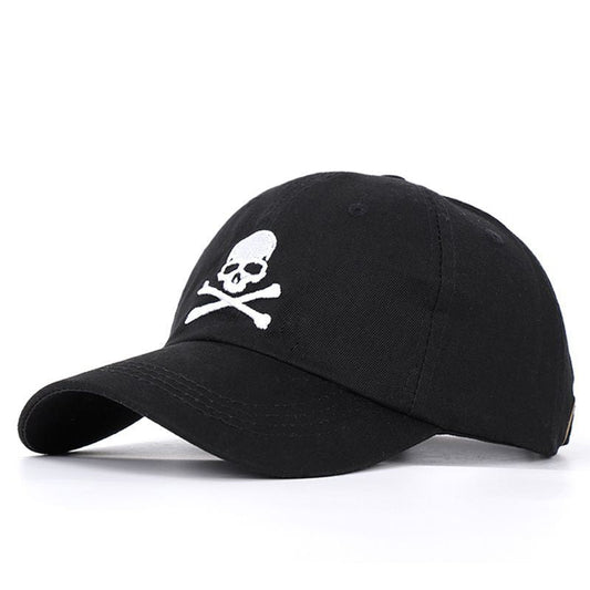 Skull Embroidery Sun Shade Baseball Cap