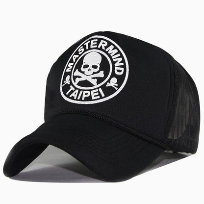 Skull Embroidery Sun Shade Baseball Cap