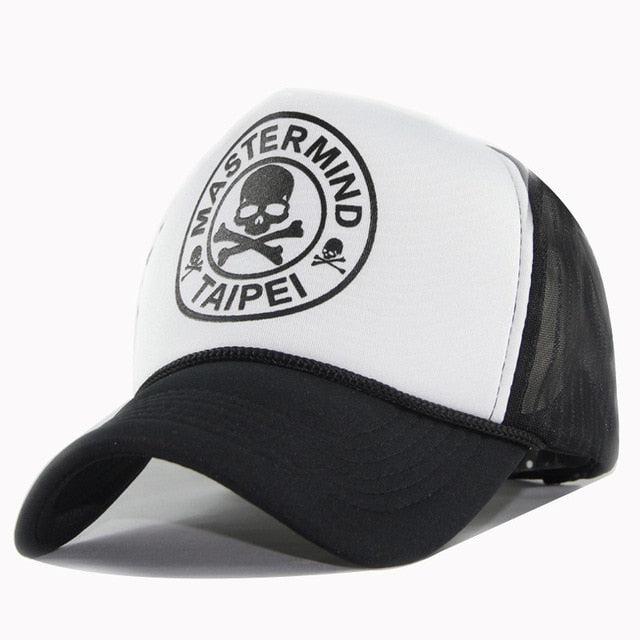 Skull Embroidery Sun Shade Baseball Cap