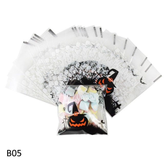 Horror Pumpkin Themed Halloween Candy Bag