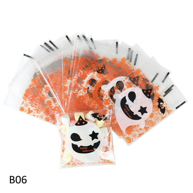 Horror Pumpkin Themed Halloween Candy Bag
