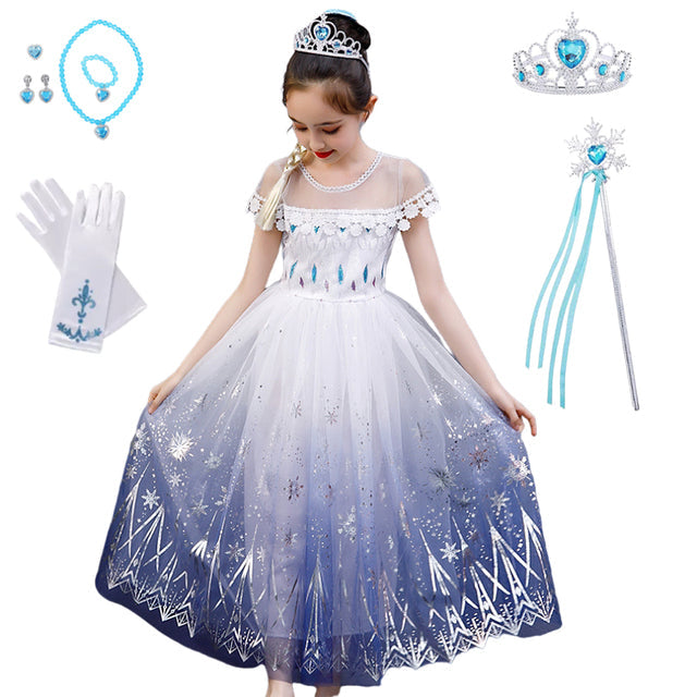 Snow Queen White Cosplay Dress