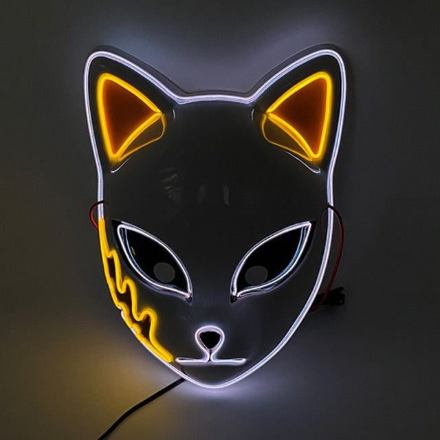 Glowing Neon EL Party Mask Halloween LED Mask