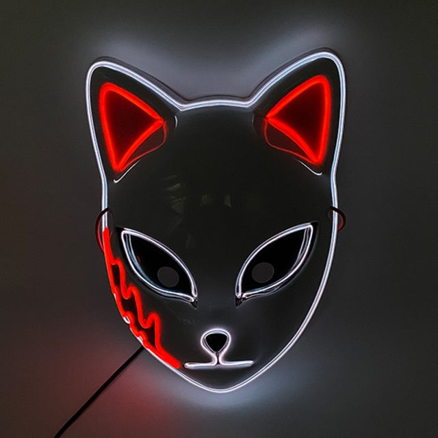 Glowing Neon EL Party Mask Halloween LED Mask