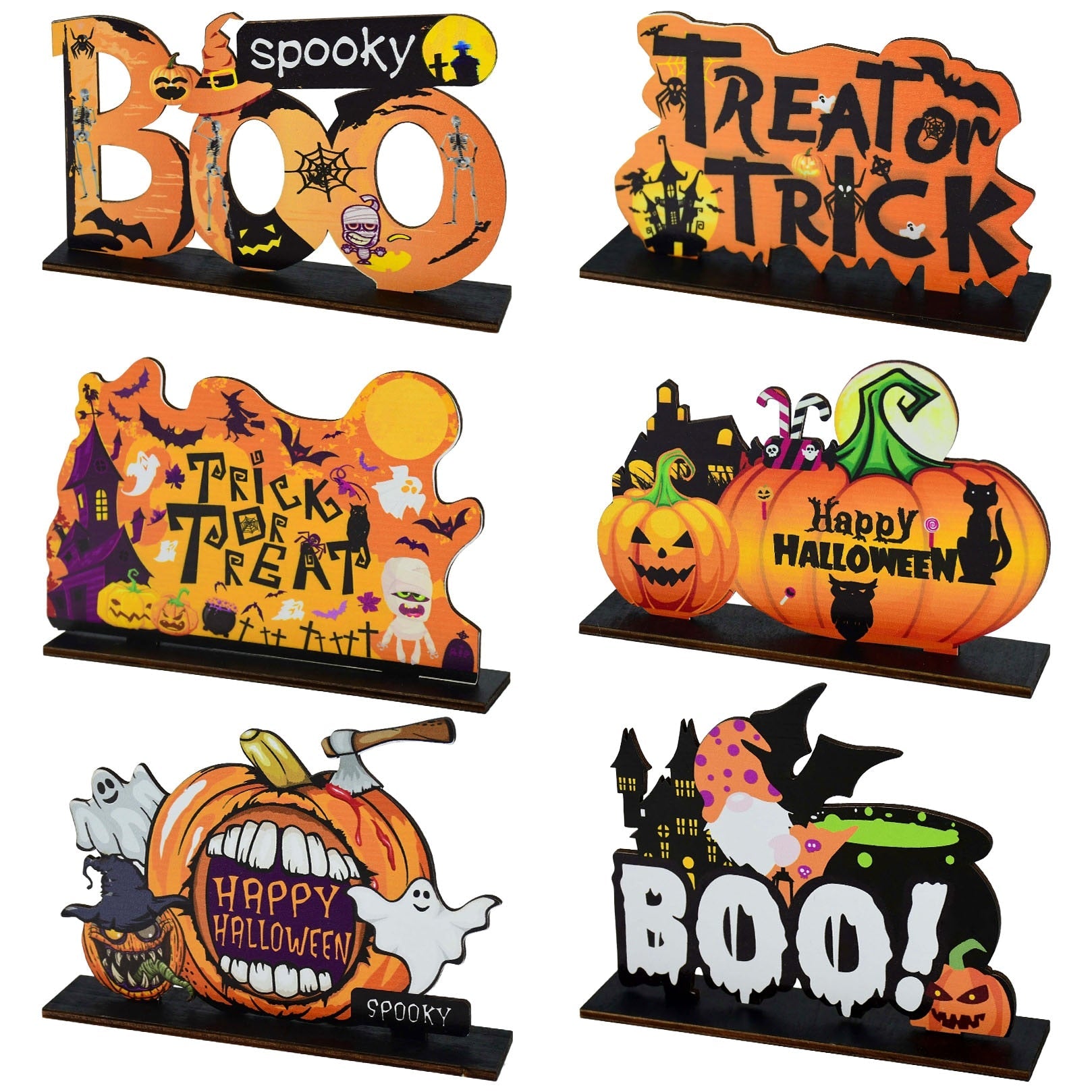 Wooden Pendant Ornaments For Halloween