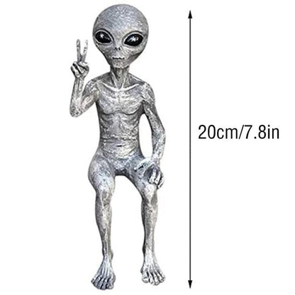 Outer Space Alien Statue Martians Garden Figurine