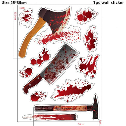 Bloody Print Halloween Wall Stickers