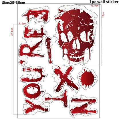 Bloody Print Halloween Wall Stickers