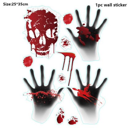 Bloody Print Halloween Wall Stickers