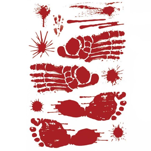 Bloody Print Halloween Wall Stickers
