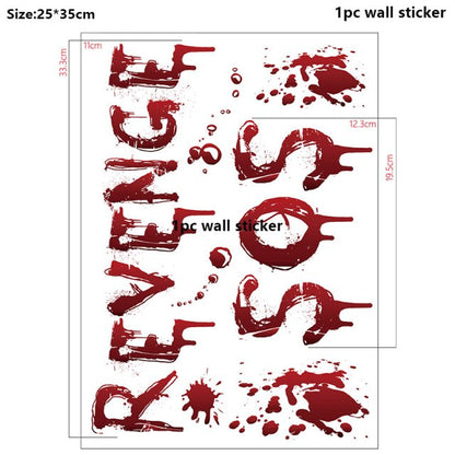 Bloody Print Halloween Wall Stickers