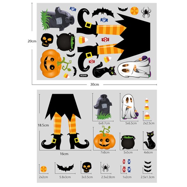 Halloween Window Stickers Pumpkin Ghost