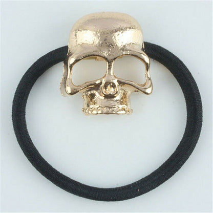 Gothic Raven Skull Elastic Hair Band