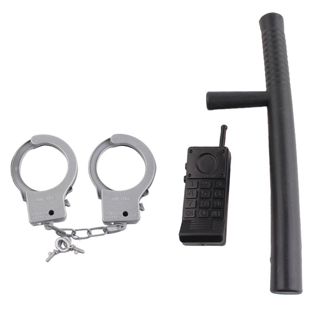 Teenager Policeman Accessories Set for Kids Halloween Wear