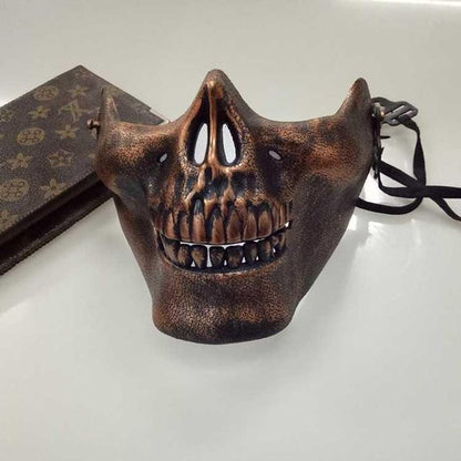 Warrior Skeleton Mask Horror Half Face Skull