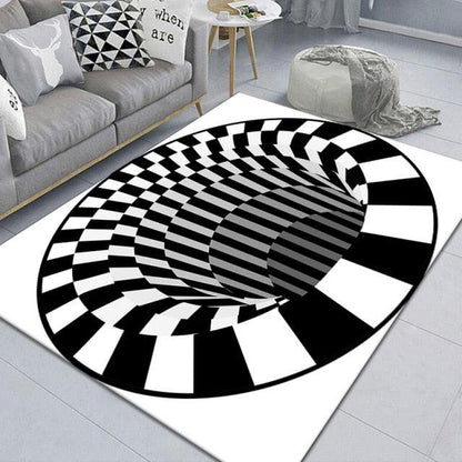 3D Scary Clown Trap Visual Carpet Rug Mat For Halloween
