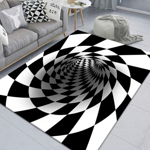 3D Scary Clown Trap Visual Carpet Rug Mat For Halloween
