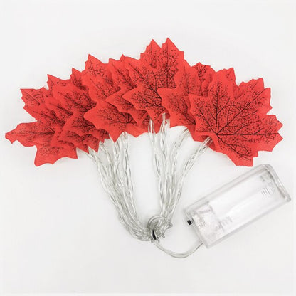 Artificial Maple Leaves With Fairy Lights