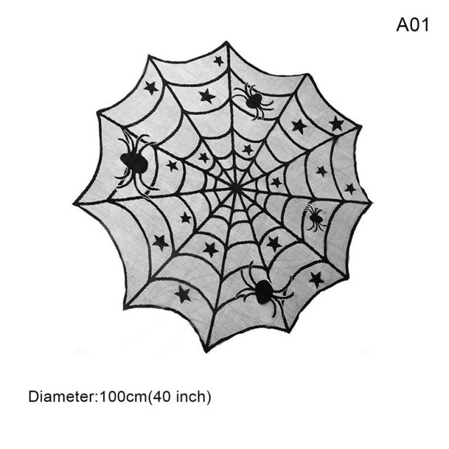 Halloween Themed Spider Web Table Runner