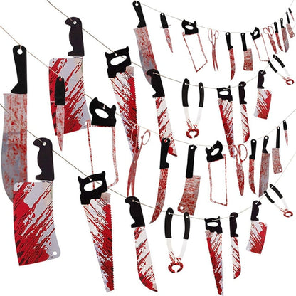 Warning Tape Sign Halloween Props Window Props
